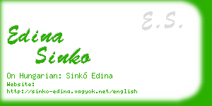 edina sinko business card